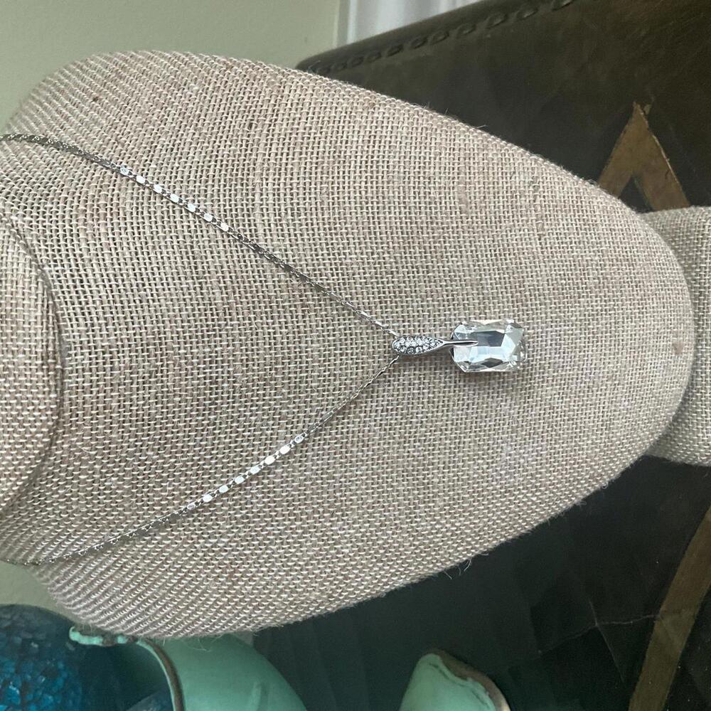 Emerald Cut Cubic Zirconia Pendant Necklace
